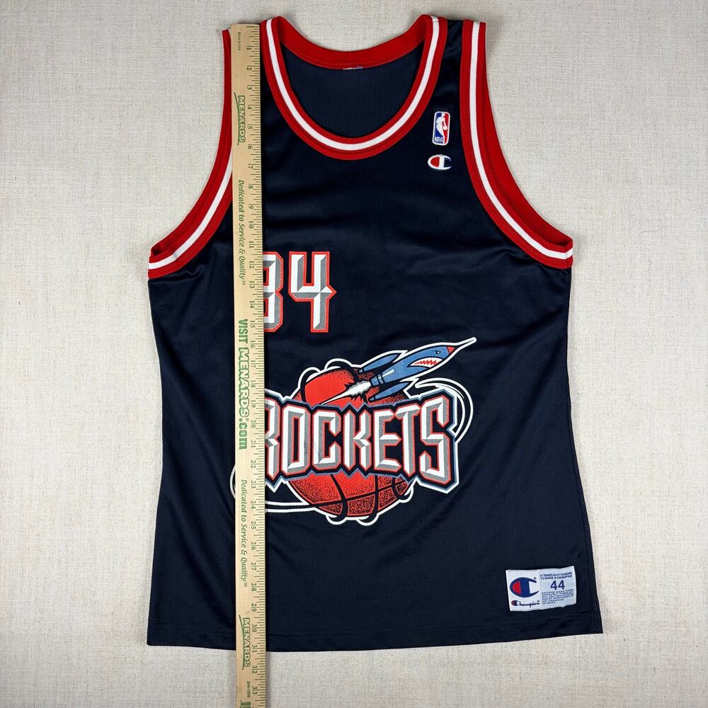 Vintage Champion Hakeem Olajuwon Houston Rockets Sz 44 NBA Jersey - Picture 5 of 6